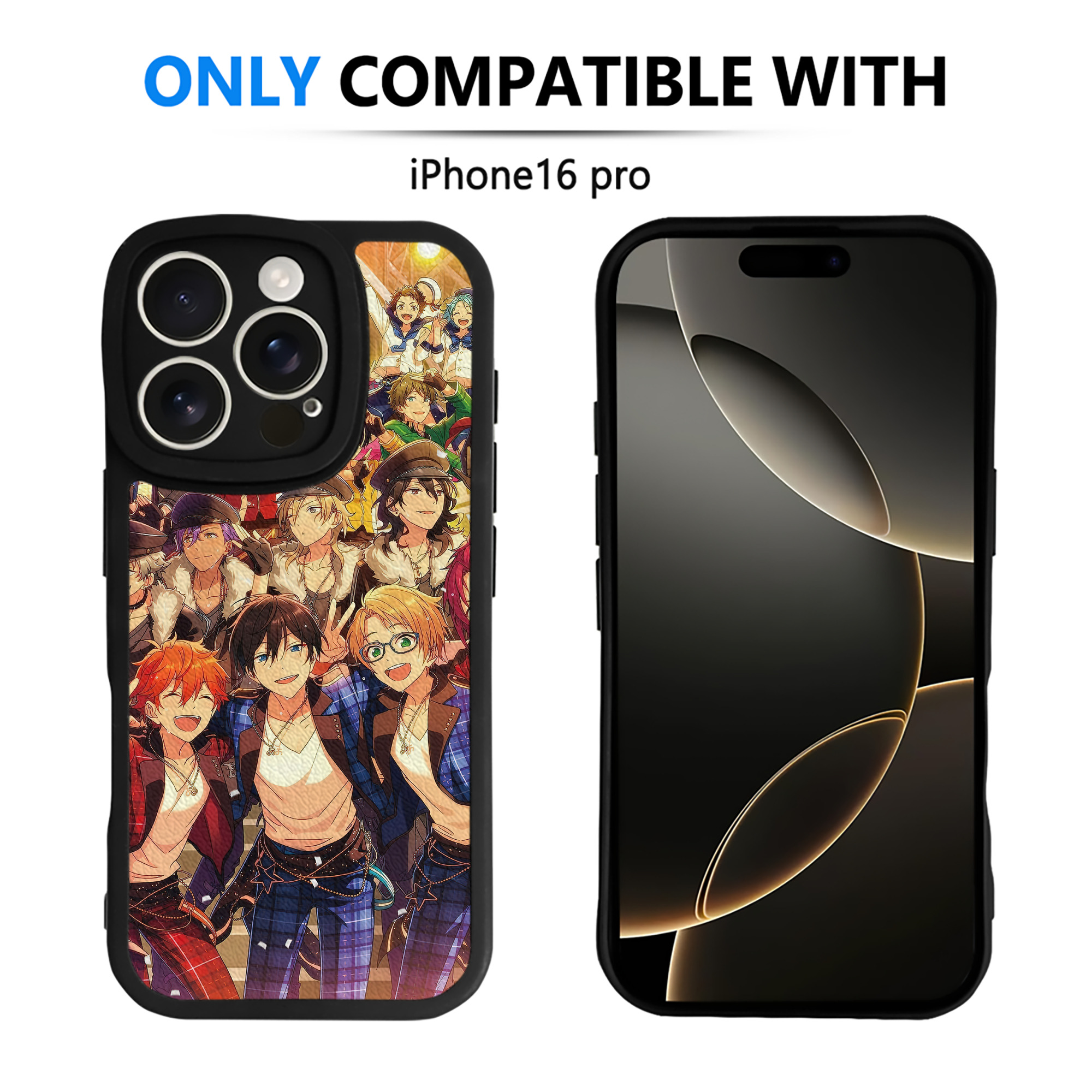 （画像用） あんさんぶるスターズ! Ensemble Stars 【iPhone 16シリーズ対応】シリコンスマホケース（レザー調） 材質：シリコン
